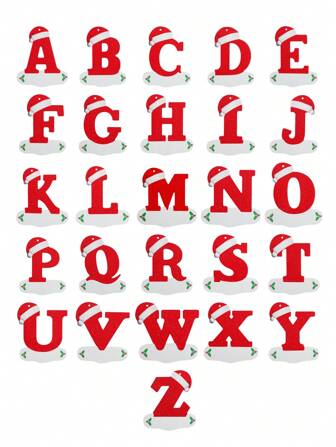 1pc Hat Shaped Letter Hanging Decor (With Paint Pen & Hanging Rope),Home Decor ,Room Decor,Wall Decor Christmas Decorations Christmas