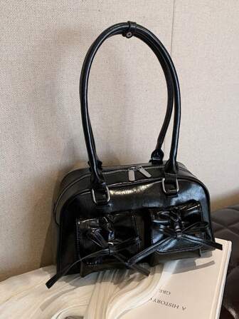 マルチポケット PUレザー ワックス加工 レトロ シンプルファッション 通勤・旅行に適した 大容量レディースショルダーバッグ