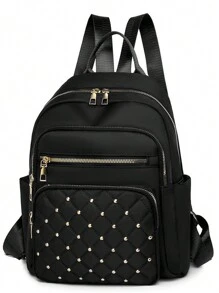 Backpack Women's New Diamond Shape Large Capacity Travel Fashion All Casual Bag Oxford Cloth Women Backpack, School Supplies, School Backpack, School Bag, Backpack For School, Back To School Backpack, School Bookbag, Big Backpack, Backpack School, Back To School Bags, Waterproof, Lightweight, Portable, Classic Casual, Suitable For Teen Girls Women College Students, Perfect For Back To School, First Day Of School, Middle School, High School, Work , Business, Commute