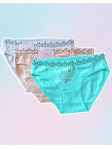 6 piezas/pantaletas para niña, ropa interior para niñas, bragas para niña - Multicolor - Ver 8