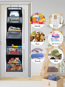 1 件 4 层门上悬挂式收纳袋，化妆品壁挂式收纳袋，大容量网状支架，带透明口袋悬挂式收纳袋，适用于厨房托儿所浴室壁橱、卧室、宿舍、婴儿尿布、儿童玩具。（4 层网眼黑色）装饰装饰节日装饰房间装饰家居装饰卧室装饰卧室、收纳袋、收纳袋、家居收纳、女式白色 T 恤、女式黑色裤子、女士冬装、连衣裙、女士冬装、优雅女装、女士白衬衫、长袖、女士白色连体裤、女士春装、女士春装、春季、春装、极简主义、夏季上衣 - 網紗黑色4格 - 查看 9