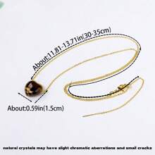 1件天然水晶宝石心形吊坠，爱的能量项链，灵性疗愈首饰，母亲节送给挚爱母亲的礼物 - 愛心吊墜 - 查看 7