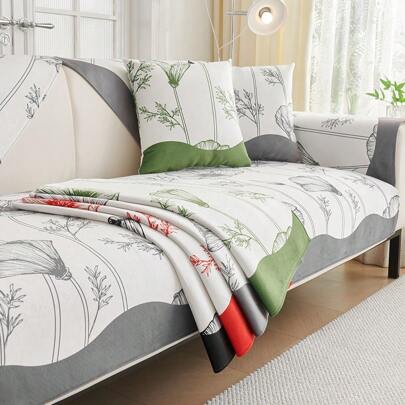 1 Stück amerikanische Flauschige rutschfeste Sofamatte, für alle Jahreszeiten geeignet, passend für 1/2/3/4/5-Sitzer Sofas in Wohnzimmern, Schlafzimmern und Büros, haustierfreundlicher Möbelschutz - maschinenwaschbar und wasserfeste Sofamatten