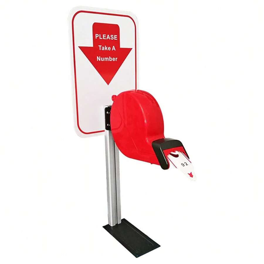 Take A Number System Ticket Machine Ticket Dispenser With Stand And 1 Roll Of 2000 Tickets 2-Digits Take A Number Tickets For Queue Call System - Rectangle Stand-2 Digit - View 1