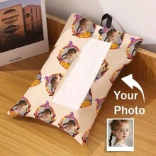 1 件个性化时尚定制图案照片卫生巾收纳袋，纸巾收纳袋，布艺纸巾袋，布艺创意纸巾袋，悬挂式纸巾收纳袋，浴室客厅卧室家居用品，家居饰品，纸巾收纳袋 - 彩色 - 查看 5