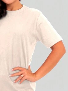 100% Cotton Basic Women's Academy T-Shirt - OFF - 查看 4