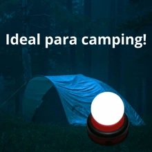 Luminária Abajur De Led A Pilha Com Alça Base Com Imã Lanterna Multiuso Para Camping Com 3 Pilhas AA - Sortida - Visão 5