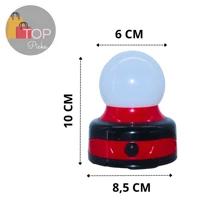 Luminária Abajur De Led A Pilha Com Alça Base Com Imã Lanterna Multiuso Para Camping Com 3 Pilhas AA - Sortida - Visão 9