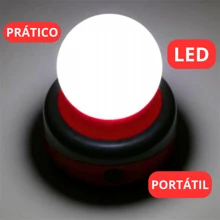 Luminária Abajur De Led A Pilha Com Alça Base Com Imã Lanterna Multiuso Para Camping Com 3 Pilhas AA - Sortida - Visão 2