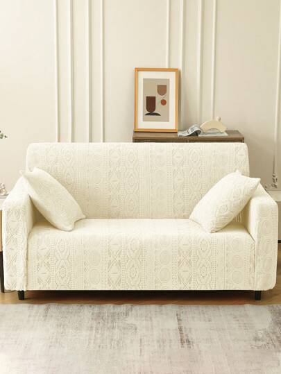 1pc Boho Sofa Cover, Elastic Jacquard All-Inclusive All-Inclusive Sofa Cover, Protects The Sofa From Cat Claws And Can Be Used In All Seasons, Suitable For Bedroom, Office, Living Room, Home Decor