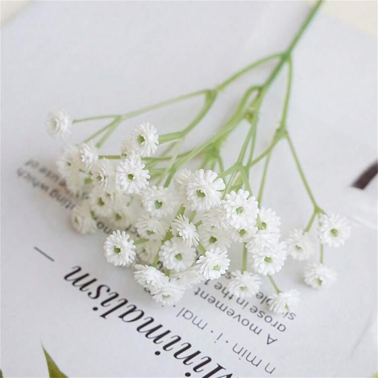 3pcs Premium Real Touch Artificial Babys Breath Flowers - Oxidation Resistant, Long-Lasting, And Realistic Decorations For Wedding, Birthday, Bridal Shower, Home, Office, Outdoor Garden, And Yard - No Vases Included - Multicolor - View 11