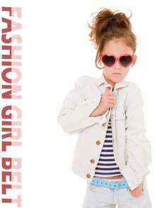 创意镂空心形扣女生腰带简约百搭时尚个性女士牛仔裤腰带时尚INS风 - 彩色 - 查看 3