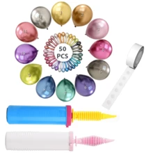 Balloon Pump Hand Held, Inflator Air Pump For Balloons, With 50 Latex Balloons, Friends Can Help - Easy To Use, 100% Lifetime Satisfaction Guarantee - Sturdy Balloon Inflator Pump - Multicolor - View 6