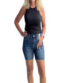 Judy Blue Women's You Can Count On Me Shorts - Rửa tối - Xem 6