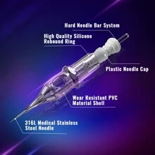 YILONG 10 支纹身针 RL RS RM M1 尺寸专业一次性针头永久眉唇化妆针头适用于纹身机笔