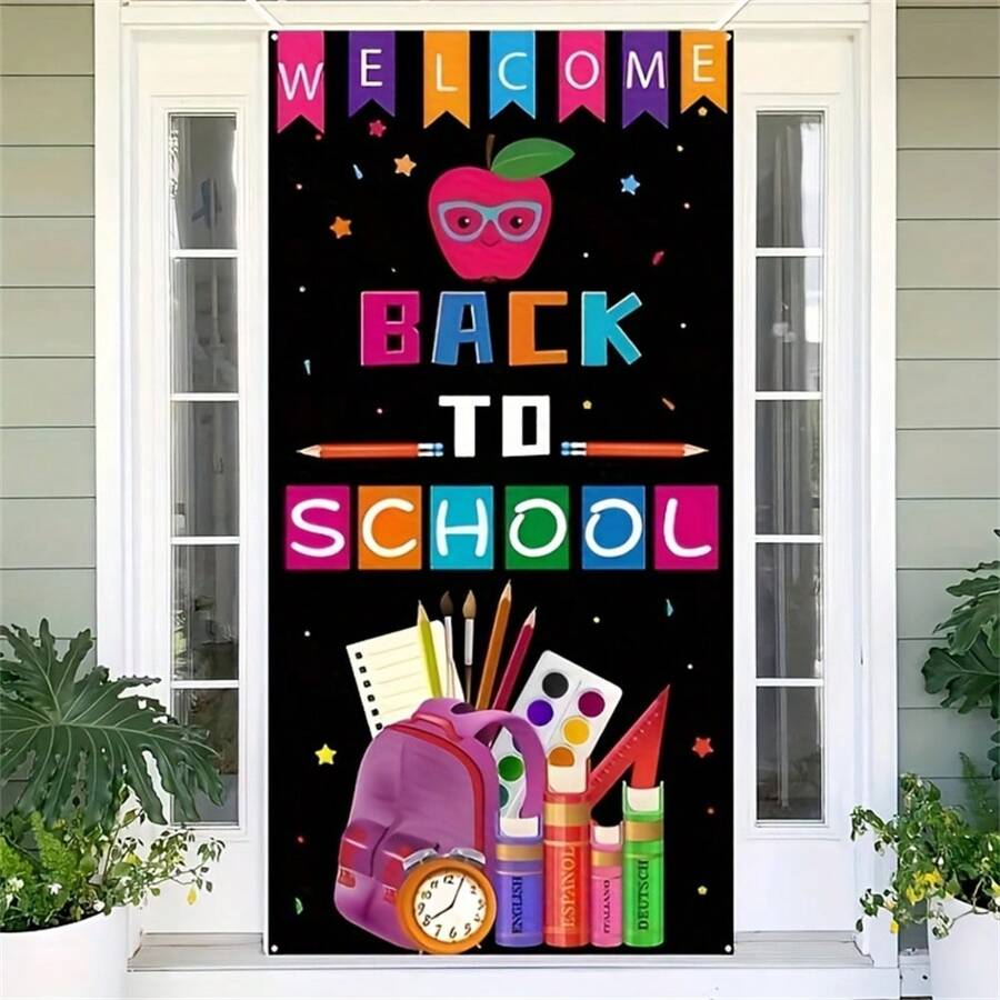 Banner de regreso a la escuela 'Pantalla versátil', 35.4x70.8 pulgadas, perfecto para decoración de aulas y fiestas - Multicolor - Ver 1
