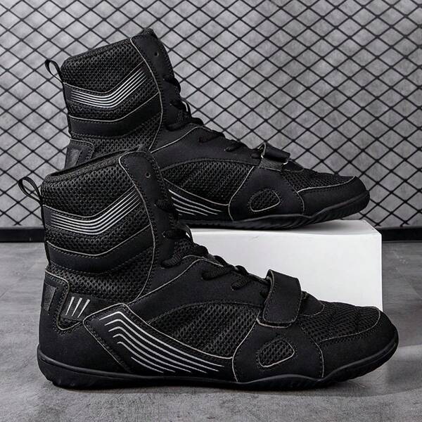 TACHUAN 1 Pair Women's Professional High-Top Wrestling Shoes, Boxing Training Shoes, Fitness Kickboxing Boots