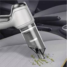 SENBOWE 1pc Strong Suction Cordless Car Vacuum, 2800Pa, Easy To Clean Desktop, Keyboard, Drawer, Car Interior And Other Crevices - Grey - View 2