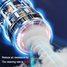 SENBOWE 1pc Strong Suction Cordless Car Vacuum, 2800Pa, Easy To Clean Desktop, Keyboard, Drawer, Car Interior And Other Crevices - Grey - View 4