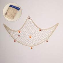 Decoração de Parede com Rede de Pesca Natural com Conchas, Decoração de Festa com Tema Oceânico Rede de Pesca Festa de Piratas, Casamento, Decoração de Fotografia, Natal