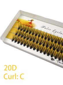 anlinnet 20D/30D/40D 60 Grappoli di ciglia individuali, Grappoli di ciglia con arricciatura C, Ciglia finte individuali volumizzate da 8-15mm, Grappoli di ciglia finte tridimensionali fai-da-te, Grappoli di ciglia, Ciglia individuali, Ciglia finte