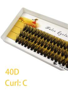 anlinnet 20D/30D/40D 60 Grappoli di ciglia individuali, Grappoli di ciglia con arricciatura C, Ciglia finte individuali volumizzate da 8-15mm, Grappoli di ciglia finte tridimensionali fai-da-te, Grappoli di ciglia, Ciglia individuali, Ciglia finte