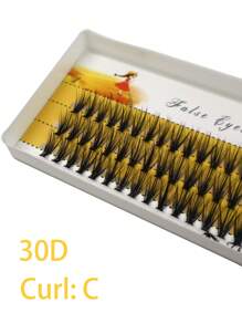 anlinnet 20D/30D/40D 60 Grappoli di ciglia individuali, Grappoli di ciglia con arricciatura C, Ciglia finte individuali volumizzate da 8-15mm, Grappoli di ciglia finte tridimensionali fai-da-te, Grappoli di ciglia, Ciglia individuali, Ciglia finte