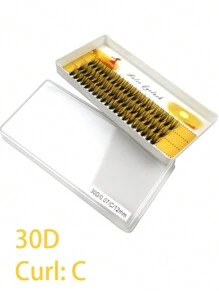 anlinnet 20D/30D/40D 60 Grappoli di ciglia individuali, Grappoli di ciglia con arricciatura C, Ciglia finte individuali volumizzate da 8-15mm, Grappoli di ciglia finte tridimensionali fai-da-te, Grappoli di ciglia, Ciglia individuali, Ciglia finte