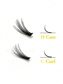 anlinnet 20D/30D/40D 60 Grappoli di ciglia individuali, Grappoli di ciglia con arricciatura C, Ciglia finte individuali volumizzate da 8-15mm, Grappoli di ciglia finte tridimensionali fai-da-te, Grappoli di ciglia, Ciglia individuali, Ciglia finte
