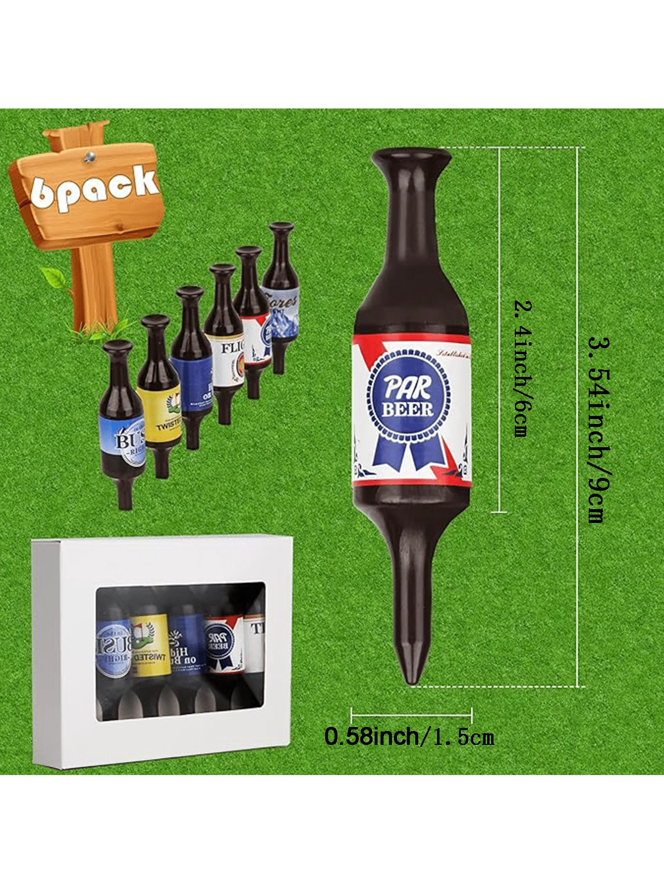 1pc Handmade Golf Ball Beer Bottle Holder, Durable And Plastic Golf