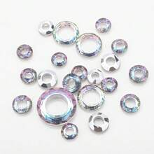 1 包 20 件混合尺寸 8 毫米、10 毫米、14 毫米、20 毫米水晶天使光环吊坠，大孔彩虹北极光彩色玻璃珠适用于 DIY 珠宝制作、美甲、耳环配饰 - 混尺寸天使環 - 查看 17