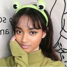 1 件可爱青蛙浴室/美容/化妆头带家居浴室装饰夏季