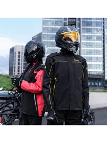 1 款雨衣雨裤套装男士防雨防水雨衣摩托车电动自行车成人骑行雨衣 - 彩色 - 查看 4