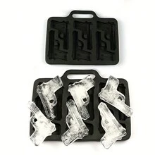 1 pieza Creativa Bandeja de cubitos de hielo con diseño de dibujos animados, material de silicona, caja de hielo para refrigerador del hogar con capacidad extra grande y desmoldeado rápido - Multicolor - Ver 8
