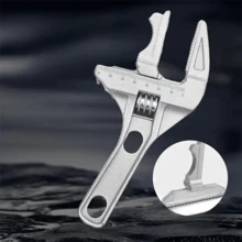 1件装浴室扳手带刻度通用水管安装多功能短柄扳手大开口水龙头水槽专用工具