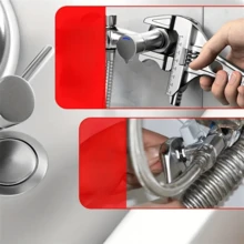 1件装浴室扳手带刻度通用水管安装多功能短柄扳手大开口水龙头水槽专用工具