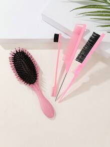 Basic Living 4 món, Bộ 3 lược tạo kiểu tóc, Lược chải tóc đuôi chuột, Lược chải tóc cho tiệm, Lược chải tóc đuôi chuột, Lược điều khiển hai cạnh, Lược chải tóc đuôi chuột để rẽ ngôi - Nhiều màu - Xem 6