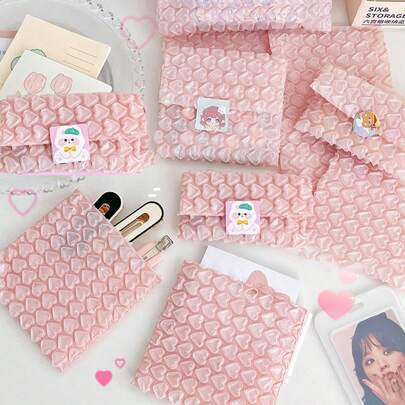 15pcs Romantic Heart-Shaped Bubble Gift Wrap. Shockproof And Fall-Proof Packaging Bag. Jewelry Protection Bags, Photo Bags, Postcard Bags, Greeting Card Bags. Cosmetic Packaging Bags.Pinch The Bubble Bag. Decompression Bubble Bag
