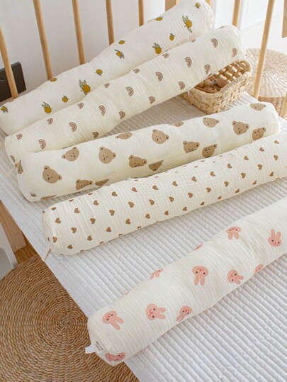Cylindrical Baby Side Lying Pillow, Anti-Spit Milk Infant Cushion, Children Anti-Collision Guardrail Soothing Pillow Love Valentine