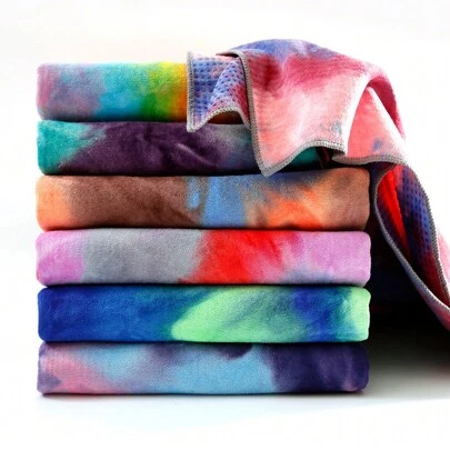 防滑热瑜伽毛巾，快干吸水，可机洗，轻便便携式健身垫，有多种颜色可选，适用于比克拉姆、以色列格斗术、普拉提和瑜伽。