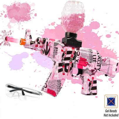 Splatter Bead Gun Electric Gel Ball Blaster, Splatter Blaster For Automatic, No Gel Balls, For Outdoor Activities Age 14year+,Shooting Team Game - Pink,Gel Blaster,Gel Blaster Guns,Gel Blaster Bullets,Gel Bullets,Money Gun,Vapes