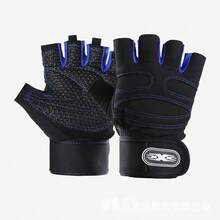 减震半指护腕手套，多种颜色可选，防滑设计适合户外运动、健身，透气耐磨面料 - 均碼 - 查看 14