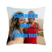 1 件您的照片枕套，适合情侣、父母、朋友、宠物、生日、节日庆祝、记录生活（加厚，18*18 英寸）