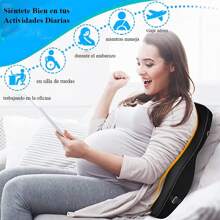 Soporte Lumbar para Silla,Respaldo Lumbar de Oficina,Almohada de apoyo para Asientos para Coche,Cojín Trasero de Espuma para aliviar el dolor de espalda,Diseño Ergonómico,Adecuado para Auto y Hogar - Negro - Ver 5