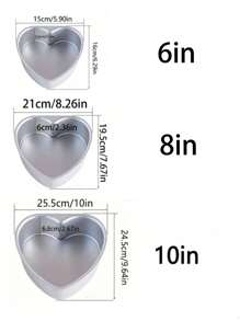 1pc Heart-Shaped Removable Bottom Cake Mold Chiffon Cake Baking Pan With Love Shape For Kitchen, Valentine's Day Party, Home Decor, Home Gifts - Multicolor - View 9