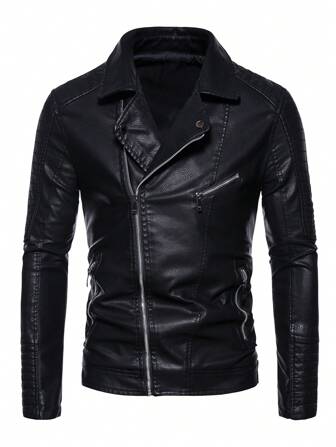 Men's Solid Color Simple Daily Casual Windbreaker Jacket