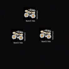 1/2/3 Gänseblümchen Fahrrad- und Spirale PI-Muster Eisen auf Hitzeübertragung Patch, DIY Mode Abziehbild für T-Shirts, Masken, Jeans und Taschen, weiße florale Heißgepresste Vinylaufkleber, Kleidungsabziehbilder - Verschiedenfarbig - Übersicht 9