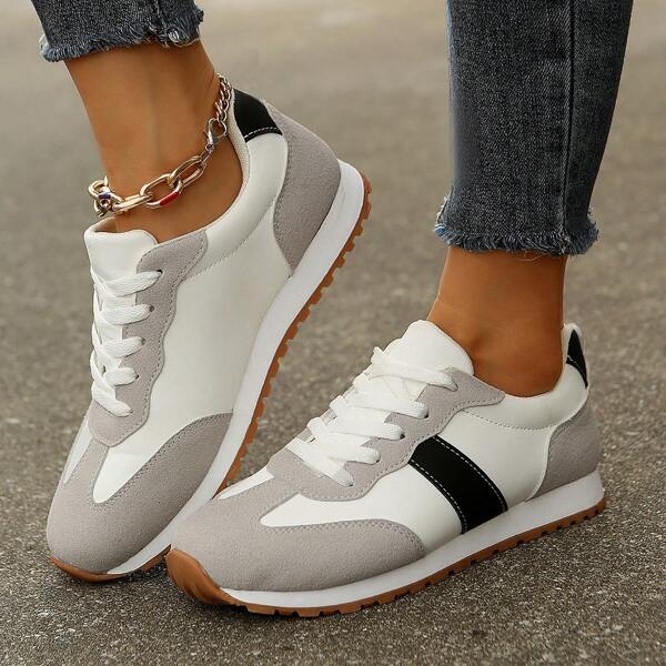 New Casual Shoes, Fashion Versatile Travel Running Shoes, Breathable Cloth Surface Lightweight Sports Shoes, Hiking Shoes For Women, Spring Autumn