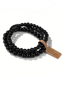 3pcs/Set Natural Pearl Couple Bracelet Set, Stackable, Perfect Gift For Valentine's Day And Christmas - Multicolor - View 24