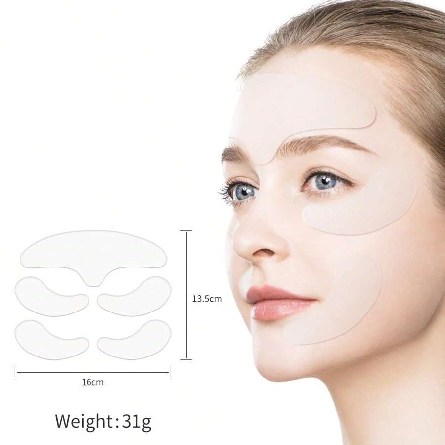 5pcs/Pack 100% Medical Grade Silicone Anti-Wrinkle Brightening Beauty Patches
